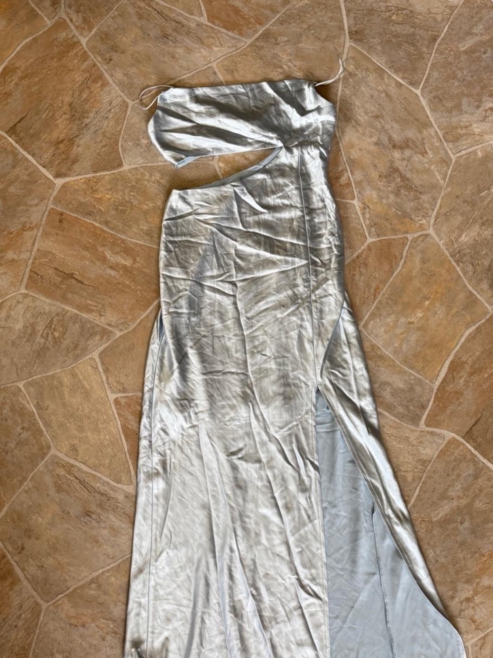 Elegant Blue Satin Gown